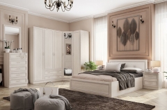 Комплект мебели для спальни Можгинский лесокомбинат Верона Ц0022123 Дуб Атланта Белый бенгал