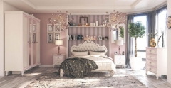 Комплект мебели для спальни Любимый дом Маркиза 2 Алебастр Шампань