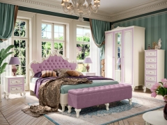 Комплект мебели для спальни Любимый дом Маркиза 6 Алебастр Сиреневый