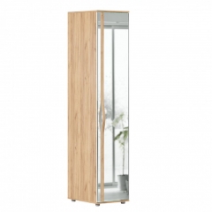 Шкаф одностворчатый зеркальный Любимый дом Марта-2 ЛД 406.030.000 Дуб золотой Белый