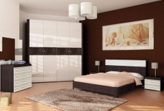 Комплект мебели для спальни Любимый дом Соната 2 Серый Шоколад Венге Цаво