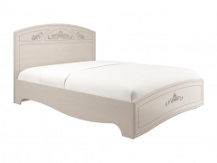 Кровать 1600 с основанием Олмеко Каролина Патина 12 Вудлайн кремовый Сандал белый