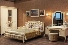 Комплект мебели для спальни Яна Марлен 3 Кремовый белый Патина