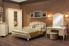 Комплект мебели для спальни Яна Марлен 4 Кремовый белый Патина