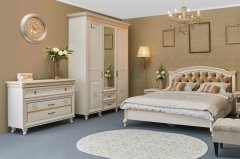 Комплект мебели для спальни Яна Марлен 5 Кремовый белый Патина