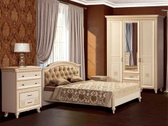 Комплект мебели для спальни Яна Марлен 7 Кремовый белый Патина