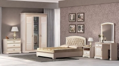Комплект мебели для спальни Яна Парма 2 Кремовый белый Патина