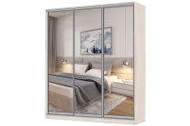 Шкаф Любимый дом трехстворчатый Вилладжио Алебастр/Дуб золотой