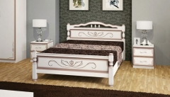 Кровать из массива Браво Карина-5 200х140 Слоновая кость