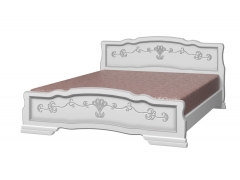 Кровать из массива Браво Карина-6 200х160 Белый жемчуг