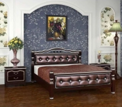 Кровать из массива Браво Карина-11 200х120 Орех темный Бриллиант