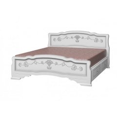Кровать Браво Карина-6 200х120 с выкатными ящиками Белый жемчуг