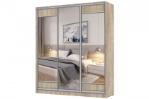 Шкаф трехдверный Браво Виктория 04 Макиато Дуб молочный с патиной