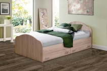 Кровать Матрица с ящиками на уголках 1 ЛДСП 18002000 Дуб млечный