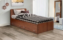 Кровать Матрица с ящиками на уголках 5 ЛДСП 8002000 Слива Валлис