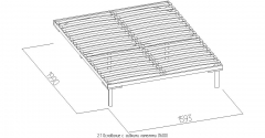 Основание с гибкими ламелями Глазовская МФ 2.1 1600 Металл спальня