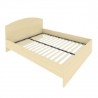 Кровать с ортопедическим основанием и изголовьем Рива LIGHT С-КИ-160 Клен