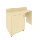 Стол узкий с тумбой и бортиком левый Рива LIGHT С-СТУ-120 Л Клен