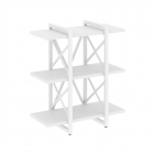 Стеллаж на регулируемых опорах - 3 полки Рива LOFT VR.L-MST.O-3.4V Металл белый Белый Бриллиант