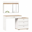 Стол туалетный комбинированный с зеркалом 890 Любимый дом Фиджи 012 Дуб Золотой Белый