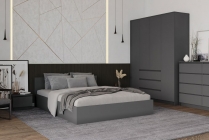 Кровать ДСВ мебель МОРИ КРМ1600.1 Графит