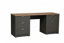 Стол письменный Олмеко Прованс 37.14 Диамант серый Дуб каньон