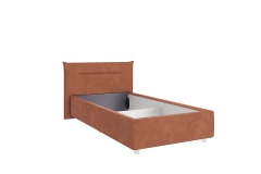 Кровать 0.9 Мебельсон Альба КМ0.9-16 нежно-розовый велюр