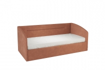 Кровать 0.9 Мебельсон Альба Софа КМ.S-16 персик велюр