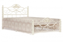 Кровать Tetchair CANZONA дерево гевея/металл, 140200 см Double bed, Белый butter white