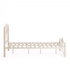 Кровать Tetchair CANZONA Wood slat base дерево гевея/металл, 120200 см middle bed, Белый butter white