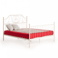 Кровать Tetchair ERIC Wood slat base металл, 160200 см Queen bed, Белый butter white