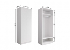 Шкаф с 2 дв. СанТан МОРИ МШ 800.1 Белый