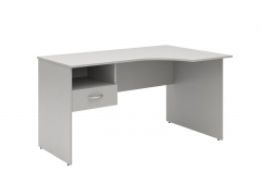 Стол письменный правый Skyland SET140-1 R c подвесной тумбой Серый