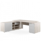 Стол рабочий на креденции и тумбе левый POINTEX ZIO28511021 Светлый дуб