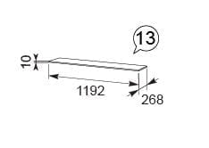 Полка навесная Ижмебель Виктория 13