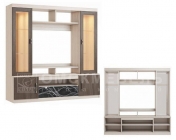 Гостиная Николь Омскмебель Ясень Шимо светлый/Ясень Шимо темный