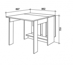 Стол-книжка Мебельсон ПВХ Дуб сонома