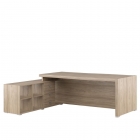 Стол письменный на опорной тумбе, левый POINTEX SOL29711401 Вяз