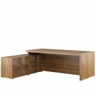 Стол письменный на опорной тумбе, левый POINTEX SOL29711403 Орех