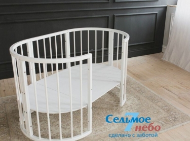 Кровать-трансформер 6-в-1 Седьмое Небо Merry Happy 01 Белая