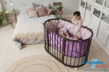 Кровать-трансформер 6-в-1 Седьмое Небо Merry Happy 01 Венге