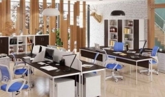 Стол прямой Skyland IMAGO-S СП-2S венге магия белый полуматовый