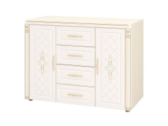 Комод с колоннами Витра Венеция 32.34 Сосна Астрид Ваниль