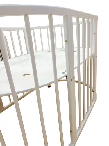 Кровать-трансформер с двумя матрасами и маятником Седьмое Небо Merry Happy Mini матовая Белая 3 в 1