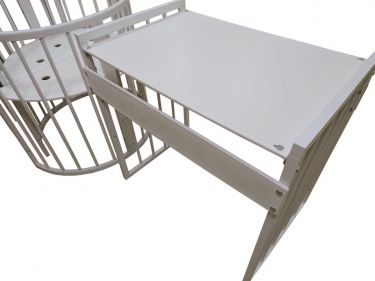 Кровать-трансформер с двумя матрасами и маятником Седьмое Небо Merry Happy Mini матовая Белая 3 в 1