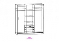 Шкаф-купе Стендмебель Лидер 1 Венге/дуб белфорд