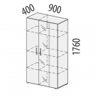 Шкаф-витрина двухдверный Витра Фреска 66.09 лев/прав