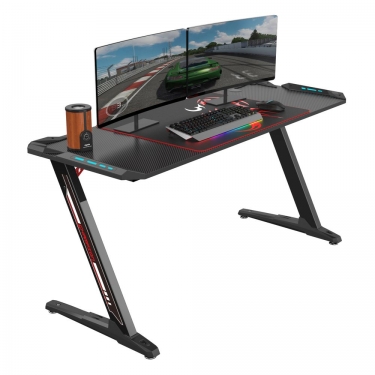 Геймерский стол Eureka Eureka Z60 c RGB подсветкой Черный