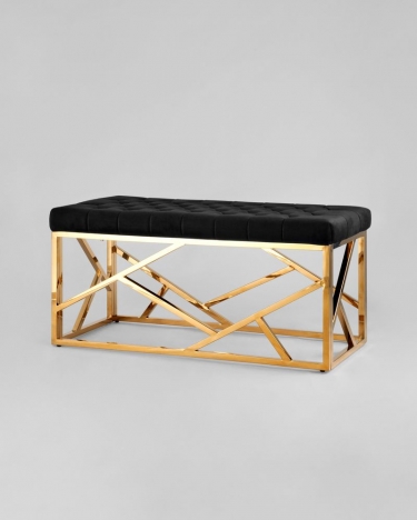 Банкетка Stool Group АРТ ДЕКО велюр Черный