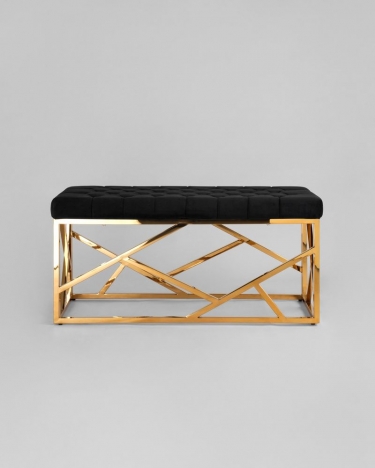 Банкетка Stool Group АРТ ДЕКО велюр Черный